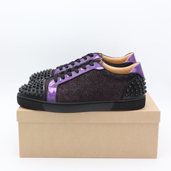 NIB Christian Louboutin Seavaste 2 Orlato Flat Glitter Iridescent Sneakers - Picture 5 of 8